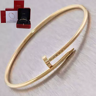 2020 Cartier 18k Yellow Gold Juste Un Clou Nail Bangle Bracelet Small Size 19 BP • $3299.21