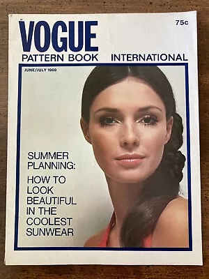 Vintage Vogue Pattern Book International June/ July 1969 • $34.99