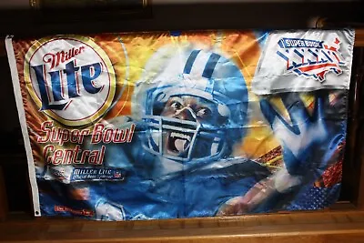 Vintage 2002 Miller Lite NFL Super Bowl XXXVI Banner 35 X 55. • $12.70
