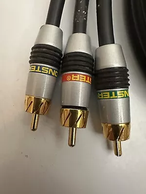 Monster Cable MV3CV Video 3 Component Gold RCA Audio 6.5 Foot • $7
