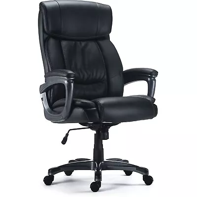 Staples Lockland Ergonomic Leather Managers Big & Tall Chair 400 Lb. Capacity • $276.49