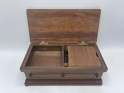 $179.99 • Buy Vintage Coffin Mechanical Musical Cigarette Wood Box Plays  Death March 
