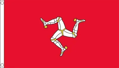 £6.99 • Buy Isle Of Man Flag 5 X 3 Ft - Manx Legs Island Tt Racing 