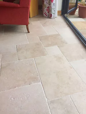 £1.49 • Buy Sample Of Tumbled Premium Light (Ivory) Travertine Wall & Floor Tiles