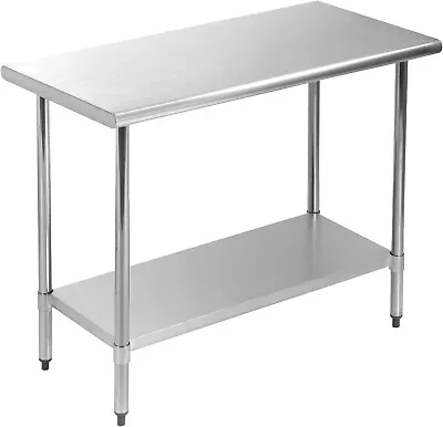 Kitchen Work Table  Antirust Metal Stainless Steel Work Table (24Wx36L) • $107.99