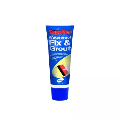 £5.45 • Buy SupaDec DIY White Decorating Waterproof Kitchen Tile Bathroom Tiles Fix & Grout