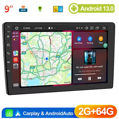 9 Inch 2 DIN Android 13.0 CarPlay Car Stereo Radio GPS 2G+64GB FM RDS Head Unit • $123.99