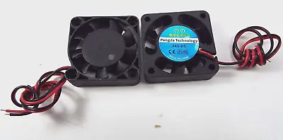 X2 24V DC BOX COOLING FAN 40X40X1OMM BRUSHLESS QUIET 280 Mm FLYING LEADS 3D USA • $4.99