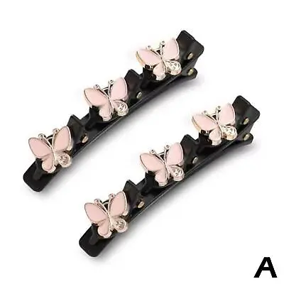 £1.73 • Buy Sparkling Butterfly Braided Hair Clips, Double Bangs Hair Clips Braided Hair HOT