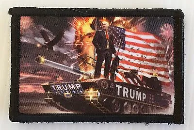 Donald Trump Victorious Morale Patch Tactical ARMY Hook Military USA Badge • $8.49