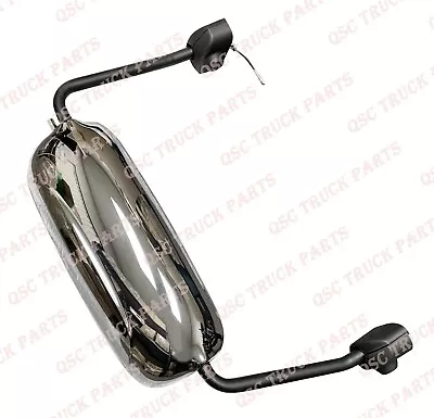 QSC Chrome Door Mirror Assemblies W/ Arms Right Passenger Side For Mack 613 • $418.55