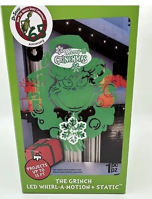 Dr. Seuss The Grinch LED Whirl-A-Motion + Static Projection Light Christmas NEW • $10.99