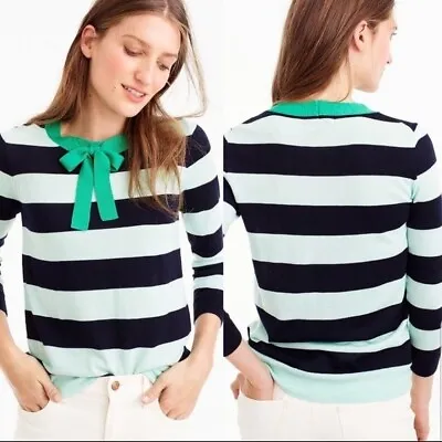 *flawed* J Crew Tippi Striped Bow Sweater Size Small • $5.94