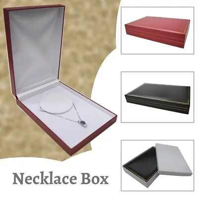 Novel Box Large Necklace Box With Gold Rim Pendant Display Case Jewelry Gift Box • $16.99