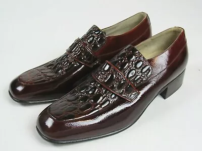 NOS Vtg Florsheim Made In Italy Exotic Print Loafer Dress Shoes Sz 7.5 D 60s 70s • $39.99