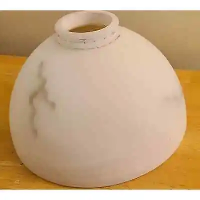 White Gray Marbled Heavy Glass Lamp Light Globe  Shade Thick Replacement • $20