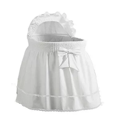 BabyDoll Bedding Precious Bassinet Liner/Skirt & Hood White 17  L X 31  W • $117.98