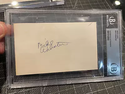 Mike Webster Pittsburgh Steelers Signed Index Card Card Auto Beckett Slabbed • $200