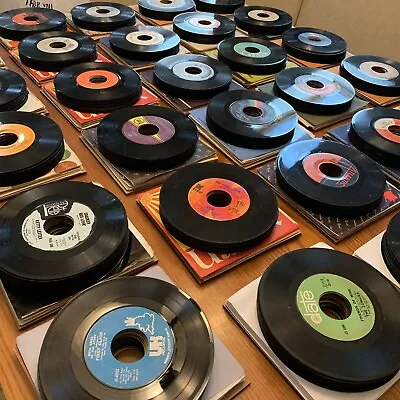 Vintage 45 Records - Mystery 20pc Lot! - Crafts/Party/Decor/Play & More! LOOK! • $9.99