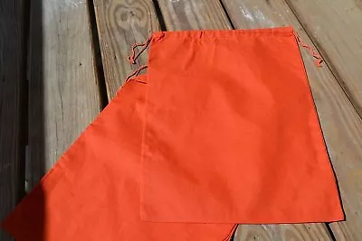3 X5  Cotton Double Drawstring Muslin Bags (ORANGE COLOR) • $17.50