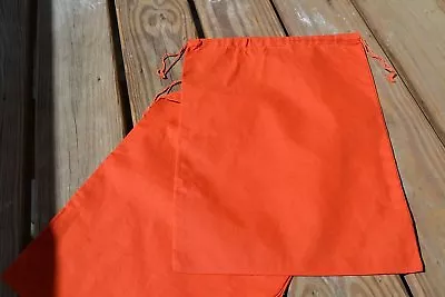 5 X7  Cotton Double Drawstring Muslin Bags (ORANGE COLOR) • $12.50