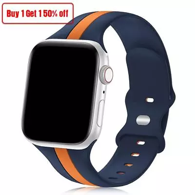 For Apple Watch Silicone Band Strap IWatch Ultra Series 8 7 6 SE 42/44/45/49mm • £6.48