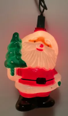 Lot/10pc Vintage Santa With Tree Blow Mold Plastic Christmas Mini Light Cover • $9.99