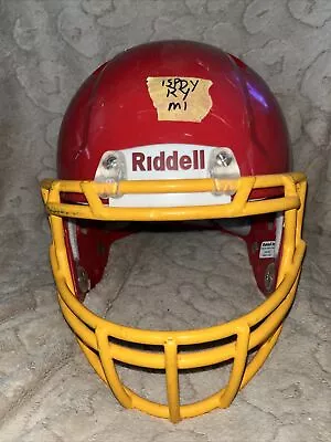 Riddell Revo Speed Youth Medium Football Helmet (Red W/ Yelloe Face Mask) • $30