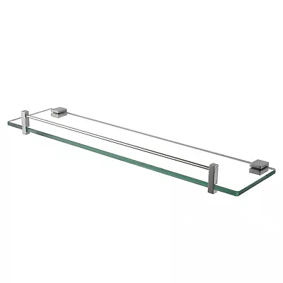 ACA 500mm Bath Shower Glass Shelf Towel Holder Organizer Rack Wall Mount Chrome • $48