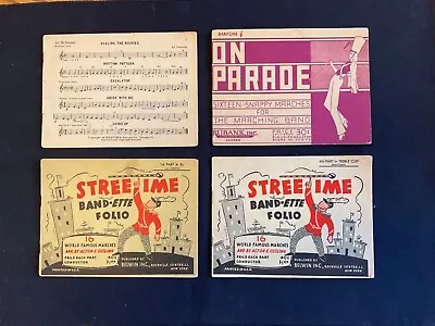 4 Vintage 20th Century Band Folio Sheet Music Publ. By Rubank Inc & Belwin Inc • $8