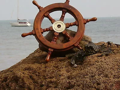 £38.99 • Buy Ships Wheel 460 Mm Across- Maritime 46cm Nice Size Pirate /A Very Nice Gift 18 