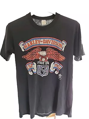 Vintage 1984 Robison Harley Davidson Shirt Size M Daytona Beach • $32