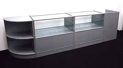 Shop Display Counters Set 4 Counters Delivered Assembled Silver Grey • £750