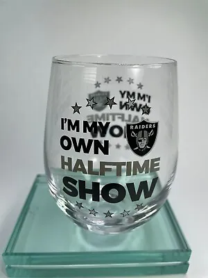 Los Angeles Raiders 4.75” Wine Drinking Glass NFL Tumbler  HALFTIME SHOW  C55 • $19.99