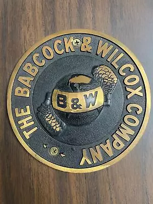 Vintage 6  The Babcock & Wilcox Company B&W Bronze Advertising Plaque Sign • $99.99