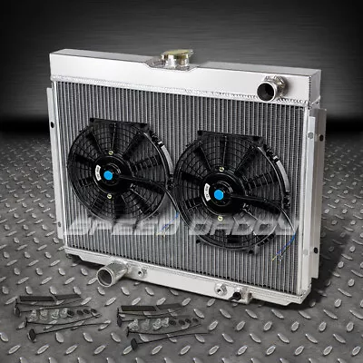 3-row Aluminum Racing Radiator+2 X 10  Fan 67-70 Ford Mustang/torino/fairlane V8 • $122.88