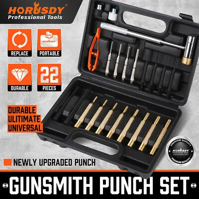 22PC Hammer & Punch Set Brass Steel Plastic Punches Gunsmithing Maintenance Case • $23.99