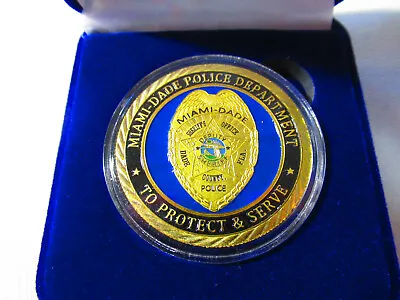 MIAMI-DADE Police Dept. Challenge Coin W/ Presentation Box • $19.99
