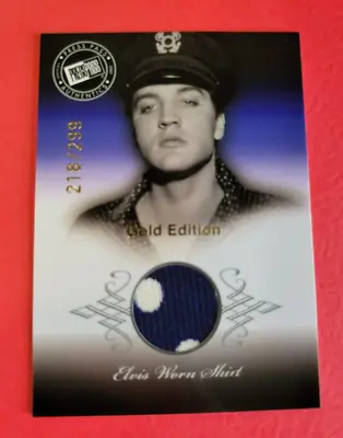 ELVIS PRESLEY WORN Polka Dot Shirt RELIC SWATCH CARD GOLD EDITION #d218/299 2007 • $84.95