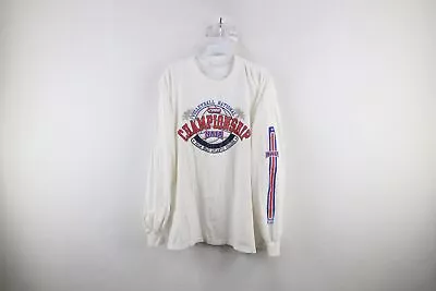 Vtg Y2K 2000 Womens 2XL NAIA Volleyball Championship Long Sleeve T-Shirt White • $35.95