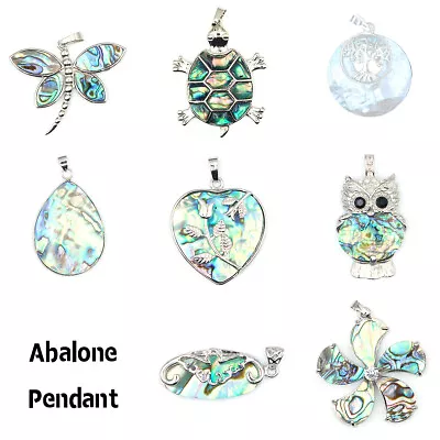 Natural Abalone Shell Pendants Necklace Pendant Charms For Jewelry Making • $6.39