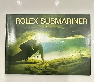 Authentic Vintage Rolex Submariner Booklet 16610 14060 16613 16600 16618 YR 1999 • $89