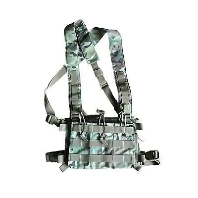 One Tigris Placard Chest Rig X Harness With Triple Rifle Mag Pouch Multicam • $49.95
