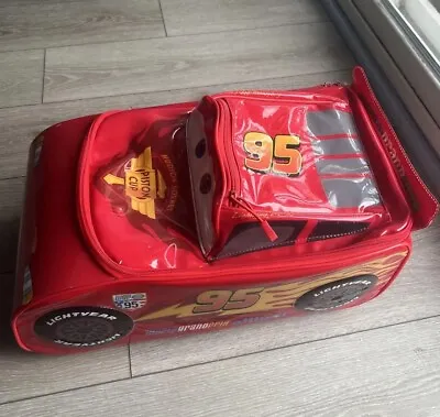 Rare Disney Pixar Cars Lightning Mcqueen Rolling Carry On Suitcase • $54.99