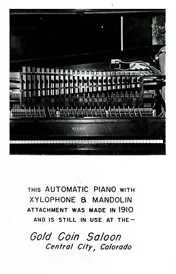 RPPC Central City Colorado CO Gold Coin Saloon Automatic Piano Postcard • $9.99