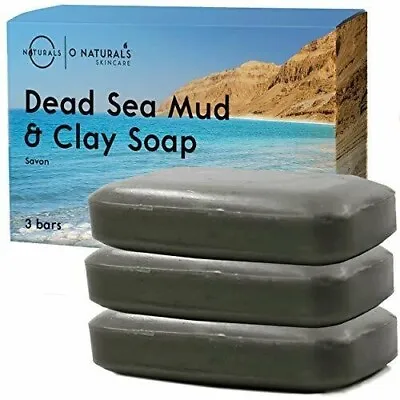 $11.99 • Buy 3PCS Dead Sea Salt Mud & Clay Natural Bar Soap, Psoriasis,Acne,Eczema,Organic4oz