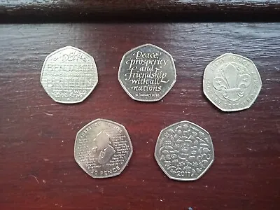 50p Coins Job Lot Sherlock HolmesWWFBe PreparedBenjamin BrittenPeace • £5