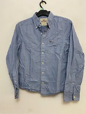 Hollister Blue Casual Shirt Size Medium Boys Long Sleeve (2090) • £10