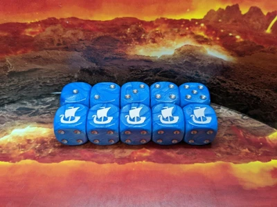£14.99 • Buy Dol Amroth Inspired Custom Made Dice, Middle Earth, Lord Of The Rings
