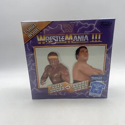 Funko WWE Wrestlemania 3 T-shirt L Hulk Hogan Andre The Giant Display Ring New • $24.95